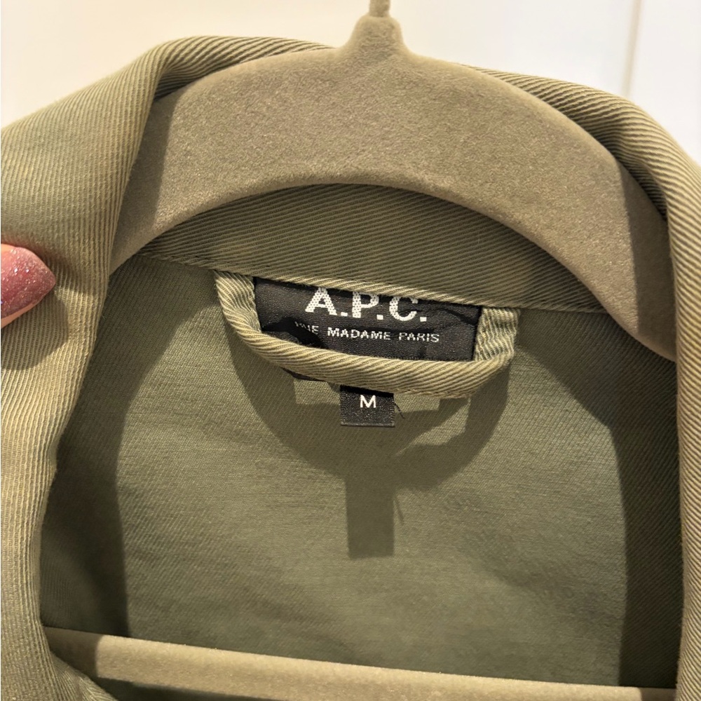 A.P.C. Kerlouan Logo Jacket in Military Khaki - Picture 4 of 5